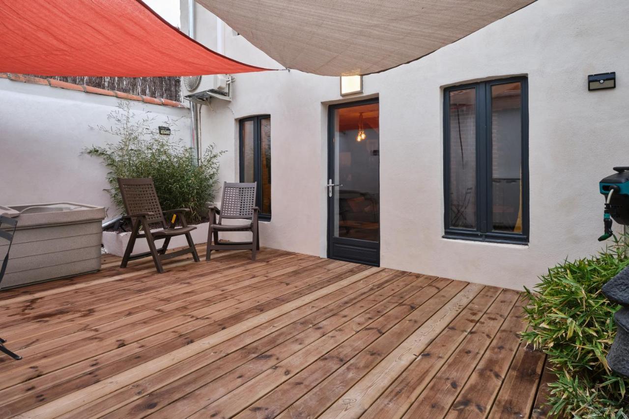 Melina - Jacuzzi - Maison Avec Cour Climatisee Proche Cite Medieval Carcassonne Exterior foto