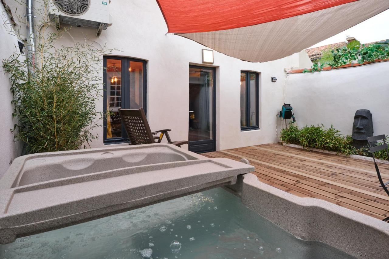 Melina - Jacuzzi - Maison Avec Cour Climatisee Proche Cite Medieval Carcassonne Exterior foto